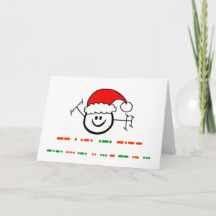 Vrolijk kerstfeest in Morse Code Happy Ham Card Feestdagen Kaart