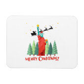 Vrolijk kerstfeest in New York Sinterklusbeeld in Magneet (Horizontaal)