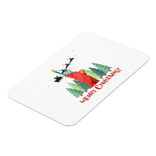 Vrolijk kerstfeest in New York Sinterklusbeeld in Magneet (Linkerzijde)