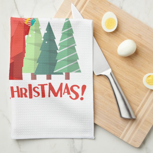 Vrolijk kerstfeest in New York Sinterklusbeeld in  Theedoek (Quarter Fold)