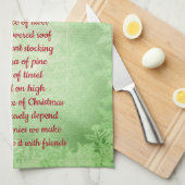Vrolijk kerstfeest in oma's House Kitchen Towels Theedoek (Quarter Fold)