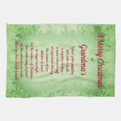 Vrolijk kerstfeest in oma's House Kitchen Towels Theedoek (Horizontaal)