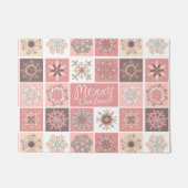 Vrolijk kerstfeest in Pastel Pinks Deurmat (Voorkant)