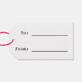 "VROLIJK KERSTFEEST!" in Rainbow Text, Red Santa H Cadeaulabel (Achterkant Horizontaal)