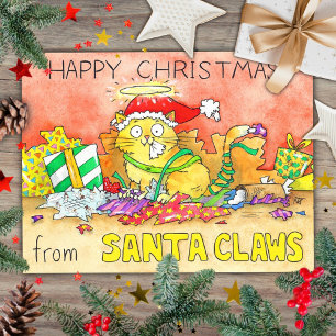 Vrolijk kerstfeest in Santa Claws Briefkaart