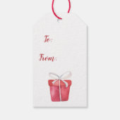 Vrolijk kerstfeest in Santa Hat Cadeaulabel (Achterkant)