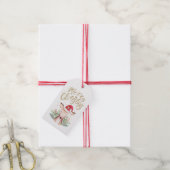 Vrolijk kerstfeest in Santa Hat Cadeaulabel (Met Touw)