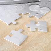 Vrolijk kerstfeest in Silver en Red Legpuzzel (Zijkant)