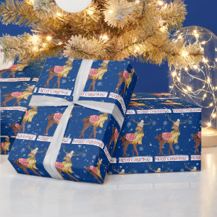 Vrolijk kerstfeest in Snowflakes Cadeaupapier