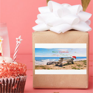 Vrolijk kerstfeest in Tampa, Florida, Rechthoekige Sticker