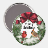 Vrolijk kerstfeest in Wreats Magnet Magneet (Voorkant / Achterkant)