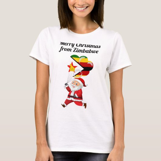 Vrolijk kerstfeest in Zimbabwe T-shirt (Voorkant)