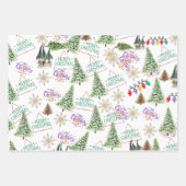 Vrolijk kerstfeest inpakpapier vel (Voorkant 3)