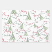 Vrolijk kerstfeest inpakpapier vel (Voorkant)