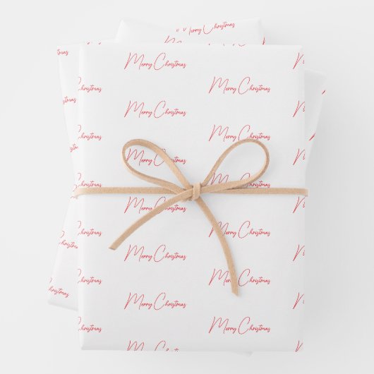 Vrolijk kerstfeest inpakpapier vel (In situ)