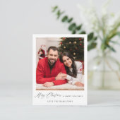 Vrolijk Kerstfeest Instant Foto - w Plaid (Staand voorkant)