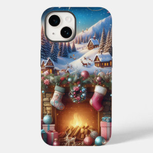 Vrolijk kerstfeest iPhone 14 stoer Hoesje