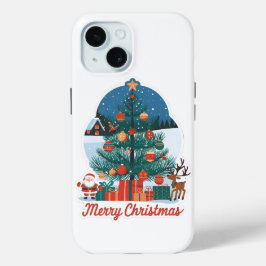 Vrolijk kerstfeest iPhone 15 Hoesje: vrolijk nieuw