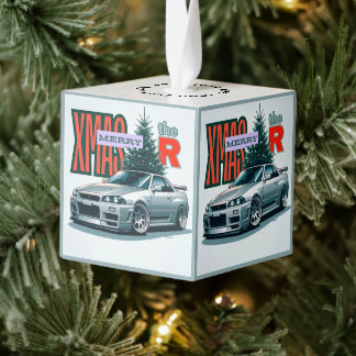 Vrolijk Kerstfeest (JDM Legends) Kubus Ornament