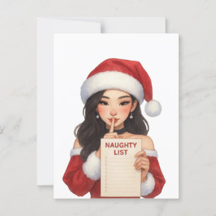 Vrolijk kerstfeest Je staat Schattige op mijn stou Briefkaart
