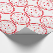 Vrolijk kerstfeest je vederlijk dier cadeaupapier (Hoek)