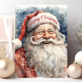 Vrolijk Kerstfeest Jolly Waterverf Sinterklaas Feestdagen Kaart