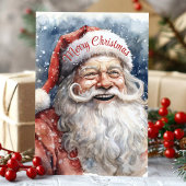 Vrolijk Kerstfeest Jolly Waterverf Sinterklaas Feestdagen Kaart