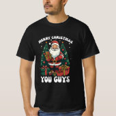 Vrolijk kerstfeest jongens Kerstman T-shirt (Voorkant)