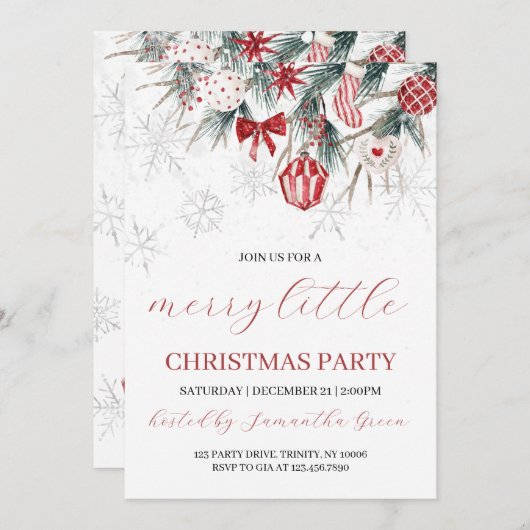 Vrolijk kerstfeest kaart (Voorkant / Achterkant)