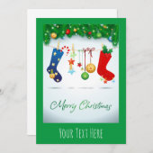 Vrolijk kerstfeest kaart (Voorkant / Achterkant)