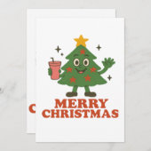 Vrolijk kerstfeest kaart (Voorkant / Achterkant)