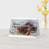 Vrolijk kerstfeest kaart (Gele Bloem)