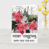 vrolijk kerstfeest! Kaart (Gele Bloem)