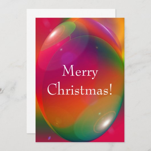 Vrolijk kerstfeest! kaart (Voorkant / Achterkant)