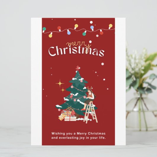 Vrolijk kerstfeest kaart (Staand voorkant)