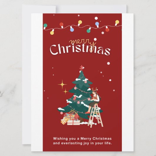 Vrolijk kerstfeest kaart (Voorkant)