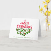 Vrolijk kerstfeest kaart (Gele Bloem)