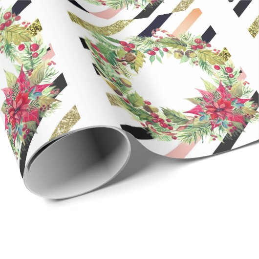 vrolijk kerstfeest! Kaart Cadeaupapier (Rol Hoek)