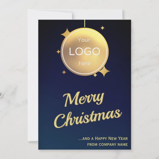 Vrolijk Kerstfeest Kaart Logo Corporate Holiday 20 (Voorkant)