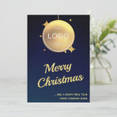 Vrolijk Kerstfeest Kaart Logo Corporate Holiday 20 (Staand voorkant)