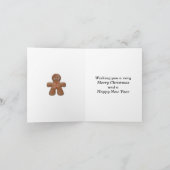 Vrolijk kerstfeest Kaart met peperkoek Mannen (Binnen)