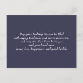 Vrolijk kerstfeest.  Kaart winterscène (Achterkant)