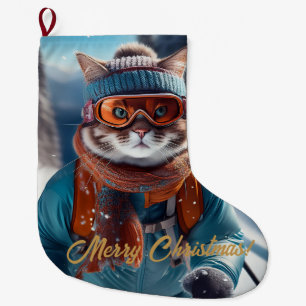 Vrolijk Kerstfeest Kattenskiën Grote Kerstsok