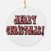 Vrolijk kerstfeest! keramisch ornament (Achterkant)