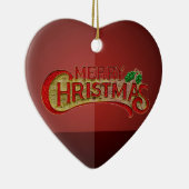 Vrolijk kerstfeest keramisch ornament (Rechts)