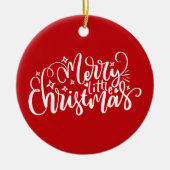 Vrolijk kerstfeest keramisch ornament (Voorkant)