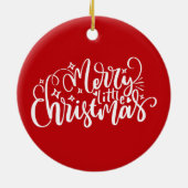 Vrolijk kerstfeest keramisch ornament (Achterkant)