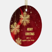 "Vrolijk kerstfeest" Keramisch Ornament (Rechts)