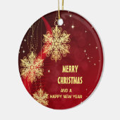 "Vrolijk kerstfeest" Keramisch Ornament (Links)