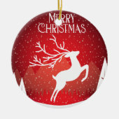 Vrolijk kerstfeest keramisch ornament (Voorkant)